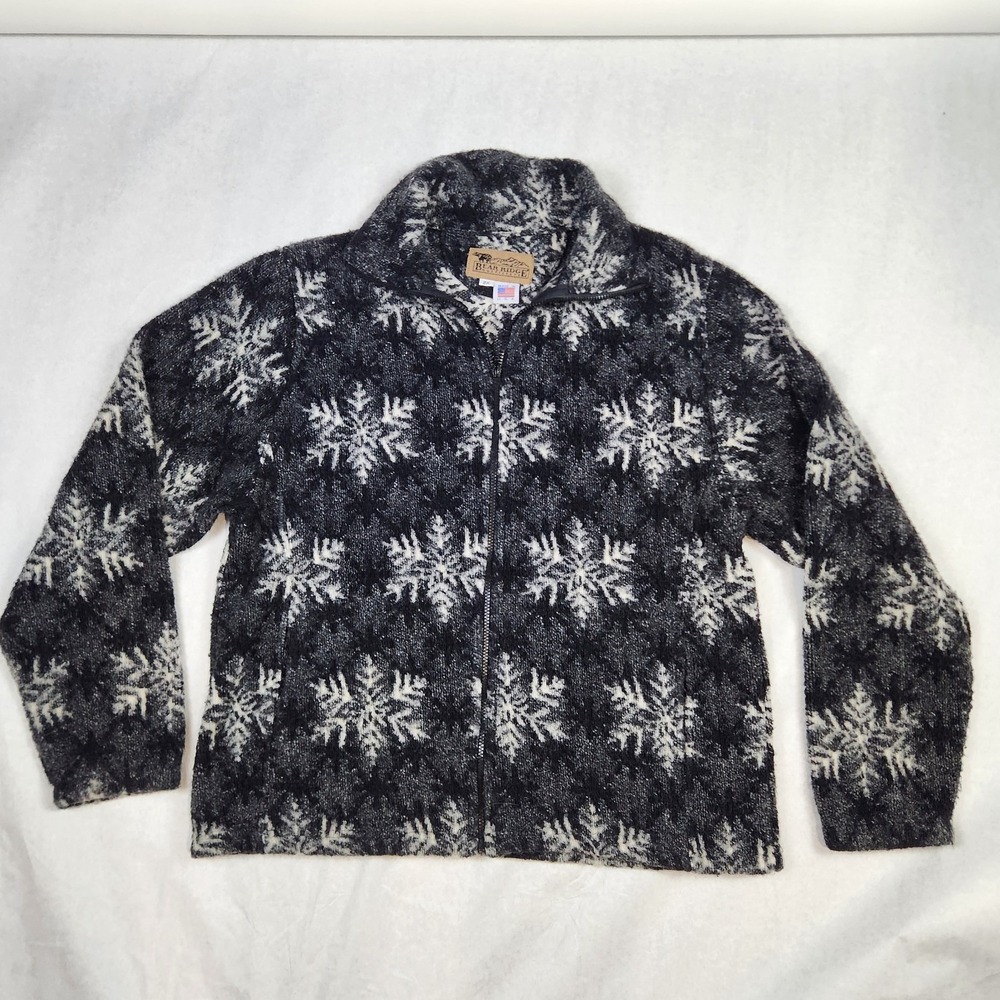 Bear Ridge Outfitters Fleece Jacket Snowflake USA Made Full Zip Womens 2X
